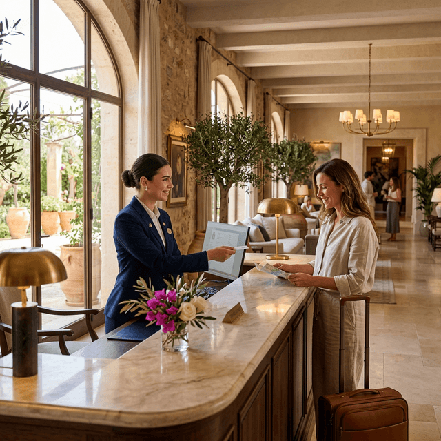 Hotel interior in Ibiza
